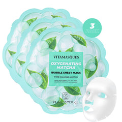 Vitamasques front packaging showing three masks, convenient trio pack benefit