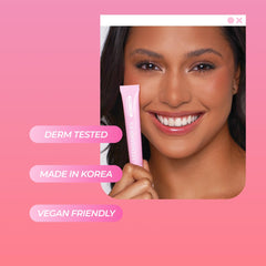 Vitamasques balm applied to lips showing light tint and healthy-looking hydration