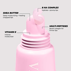Vitamasques close texture swipe showing creamy balm finish for smooth lips