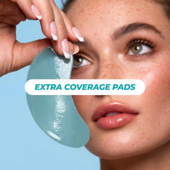 Vitamasques patch on model side profile demonstrating full cheek coverage