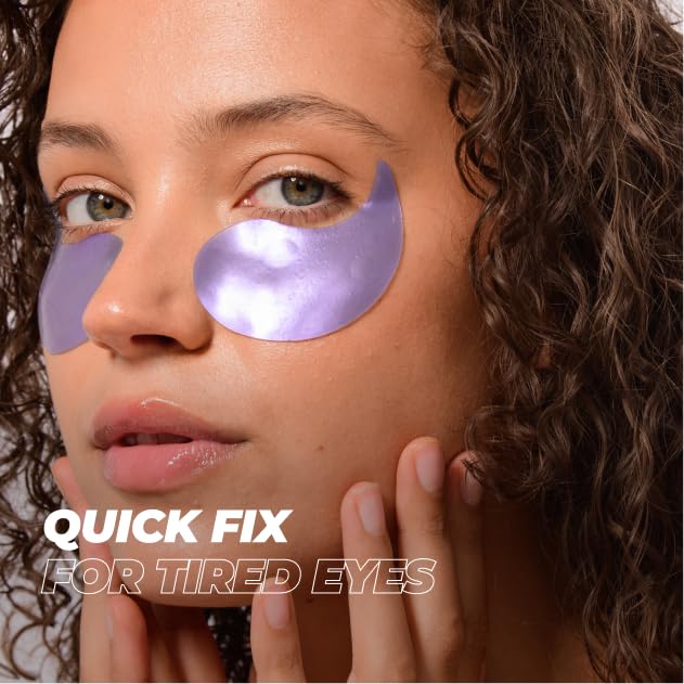 Vitamasques open jar showing purple hydrogel pads, easy application benefit