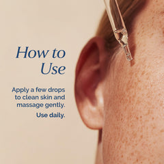 VITAMINS AND SEA BEAUTY hand applying dropper demonstrating easy layering benefit