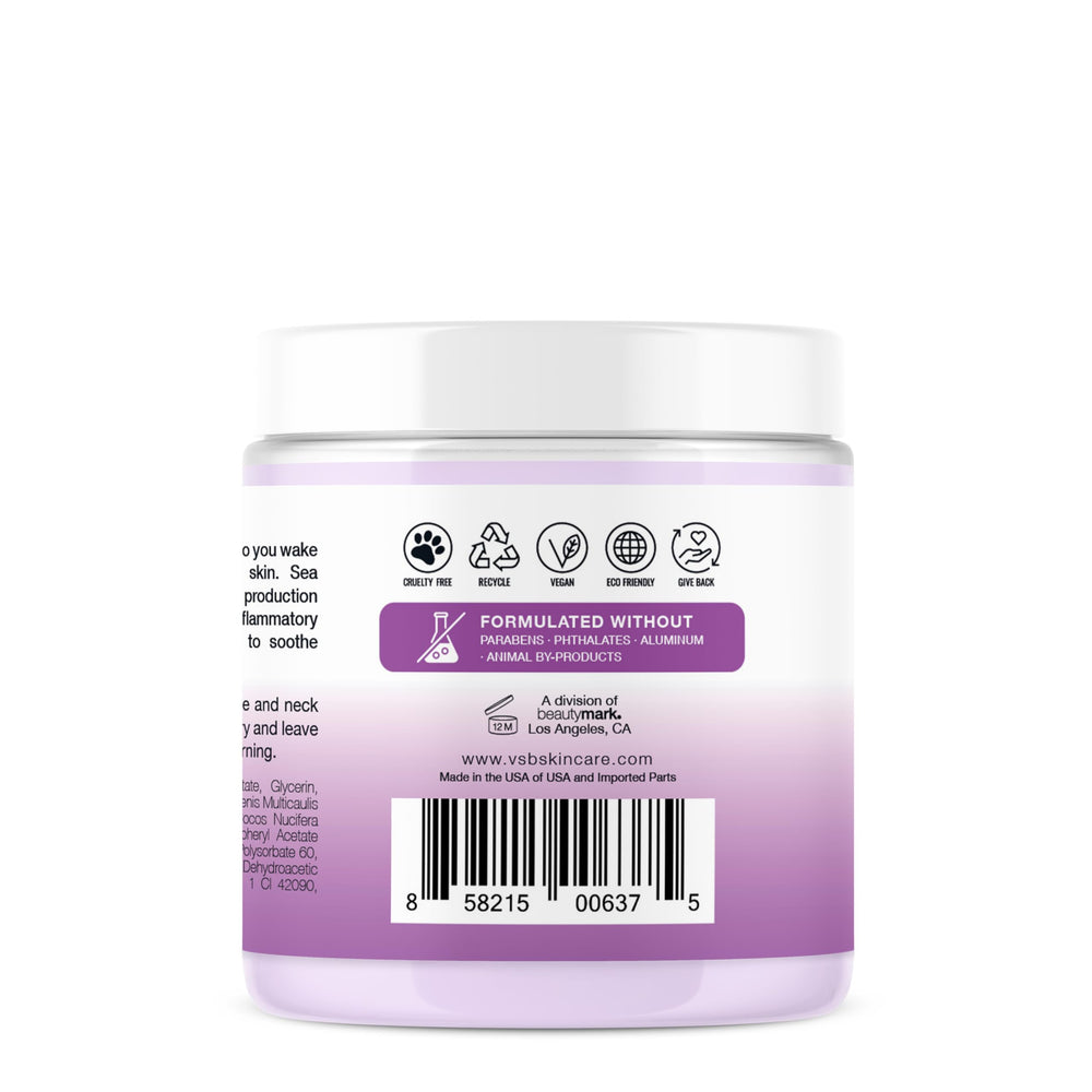 VITAMINS AND SEA BEAUTY applied in nighttime routine illustrating overnight hydration benefit