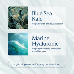 VITAMINS AND SEA BEAUTY gel texture on hand demonstrating lightweight hydration