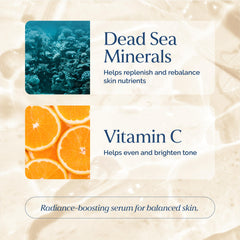 VITAMINS AND SEA BEAUTY serum texture drop highlighting lightweight absorbency