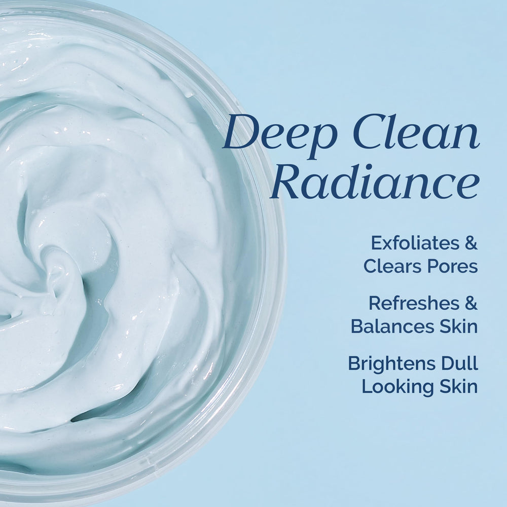 VITAMINS AND SEA BEAUTY creamy mask texture close-up illustrating gentle exfoliation