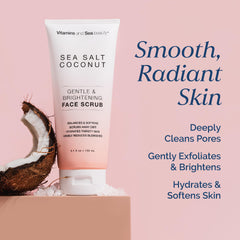 VITAMINS AND SEA BEAUTY close-up of scrub texture highlighting sea salt exfoliation benefit