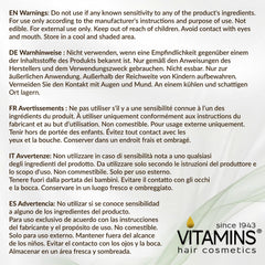 VITAMINS hair cosmetics styled hair showing smooth shiny finished look