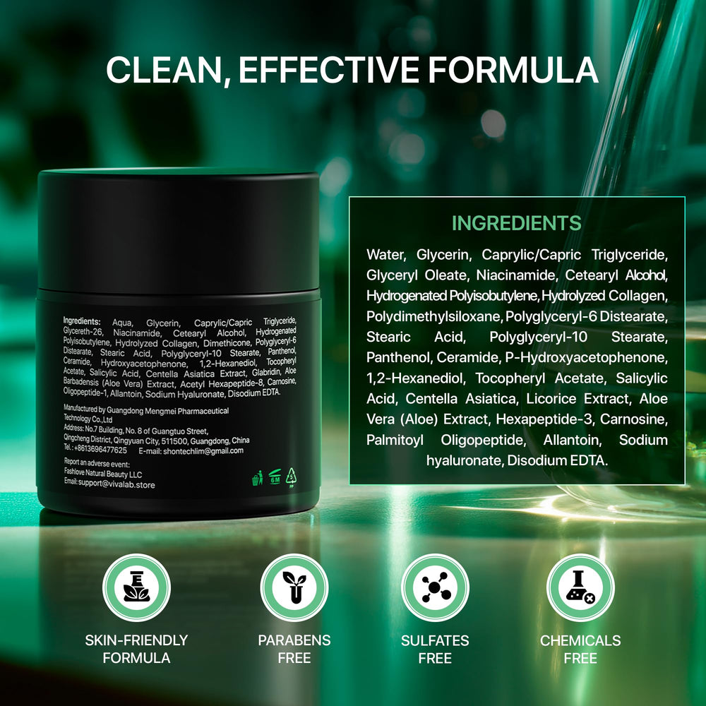 Viva Lab on bathroom counter in morning light representing simple grooming routine
