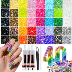 VIVIBOOM front packaging showing complete rhinestone kit and tools for quick project starts