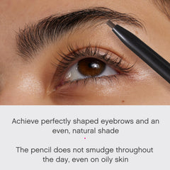 Vivienne Sabó before and after sparse-brow fill demonstrating natural definition