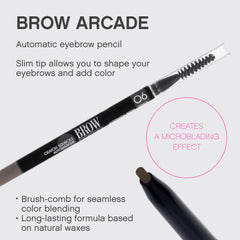 Vivienne Sabó pencil tip close-up showing 1.5 mm micro definer for precise hair-like strokes