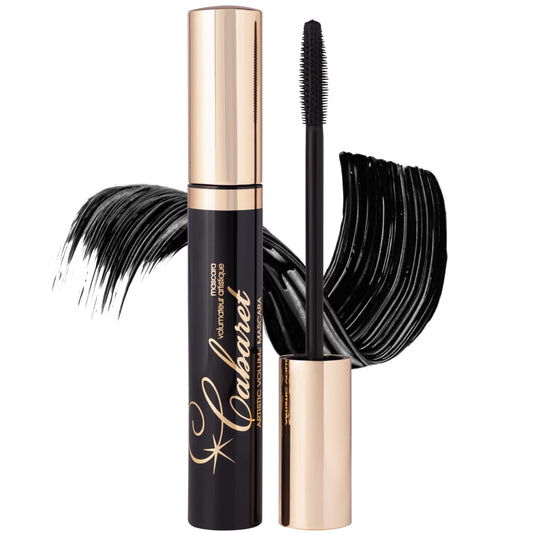Vivienne Sabó front packaging showing compact mascara tube and black finish benefit