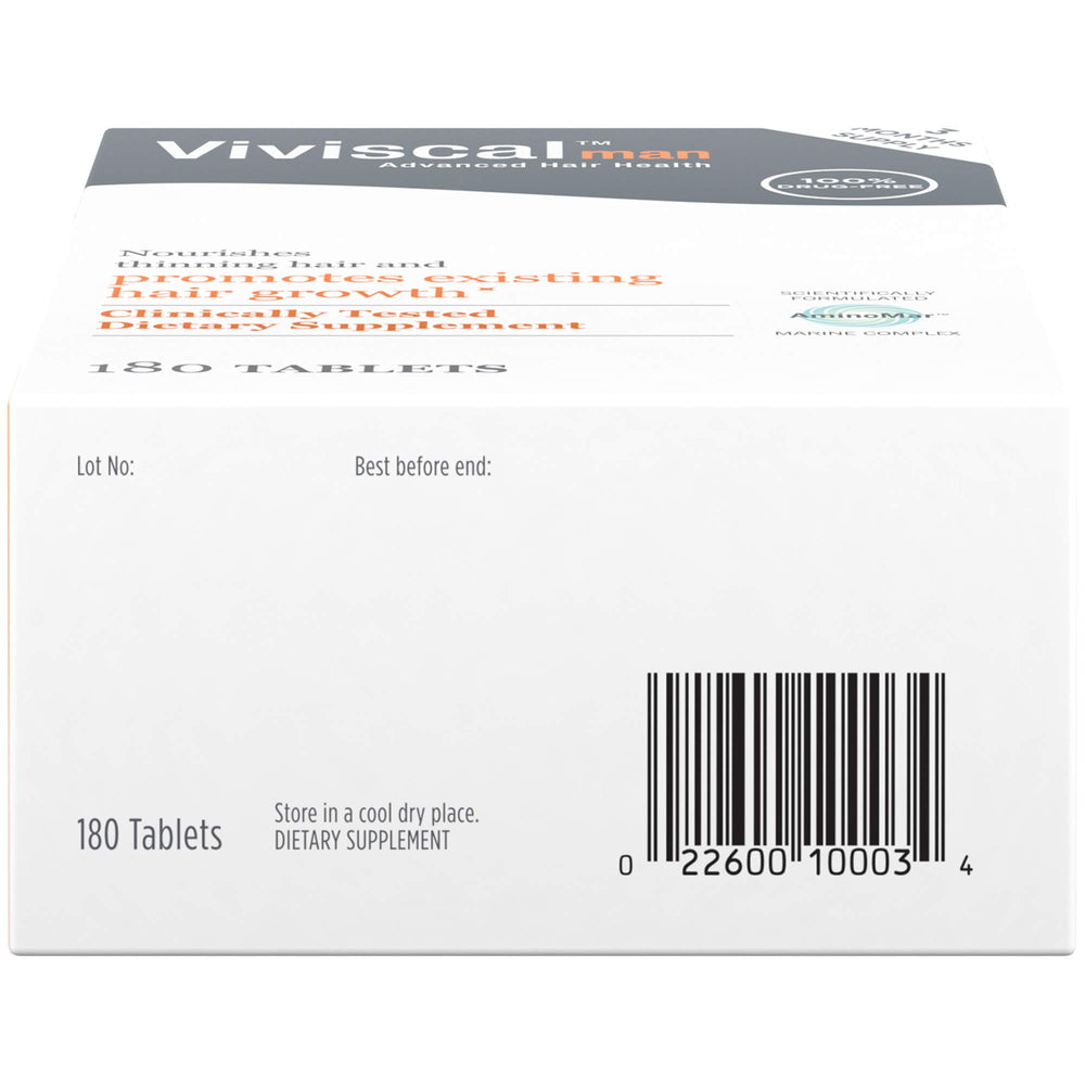 Viviscal bottle open with tablets visible showing accessibility and dosing benefit