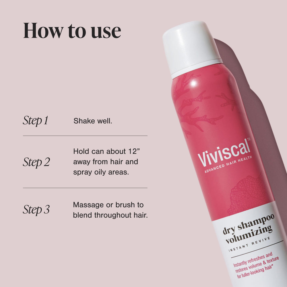 Viviscal can held in hand showing compact 3.81 oz travel convenience