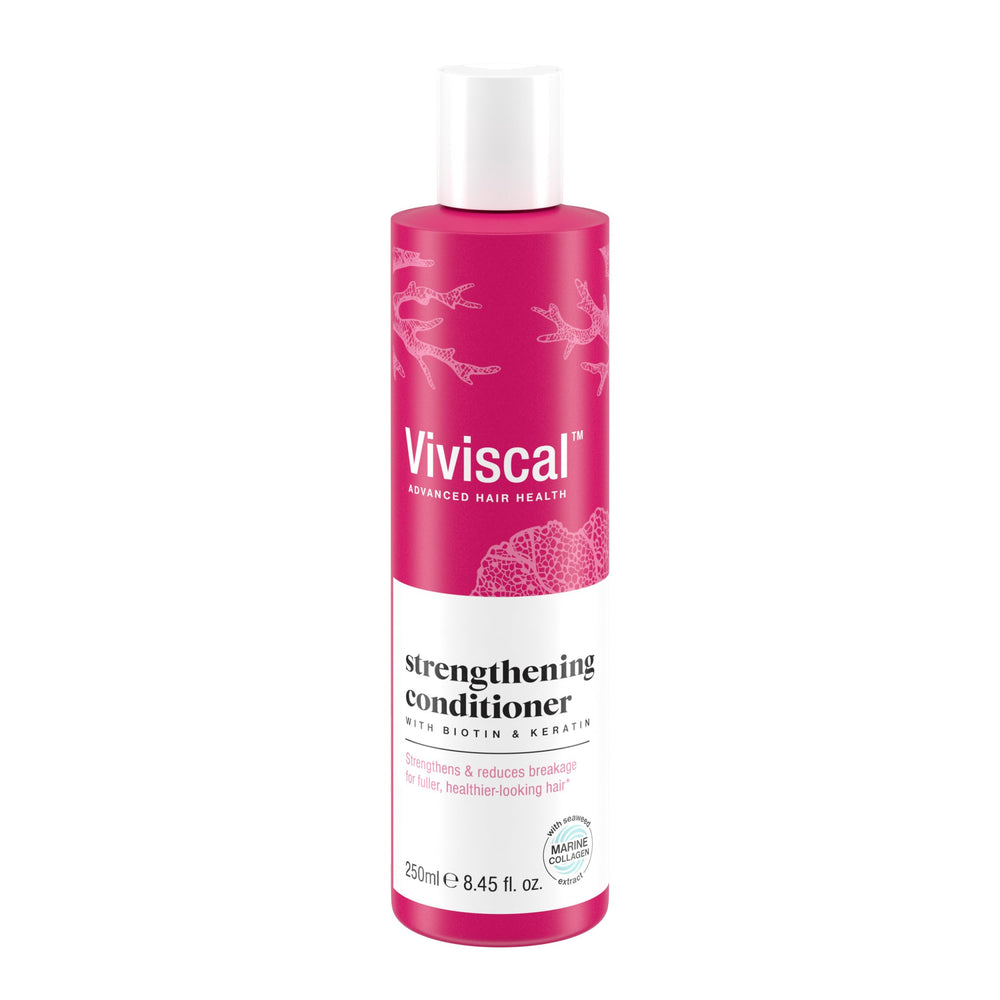 Viviscal bottle front packaging showing product and nourishing benefit
