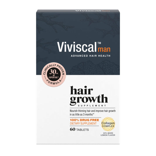 Viviscal Man front packaging showing bottle and box for clear identification and trust