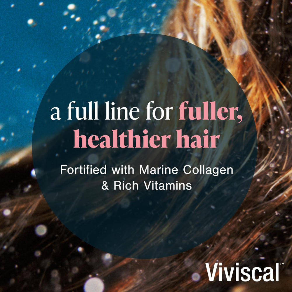 Viviscal shampoo paired with conditioner showing complementary regimen and smoother hair benefit