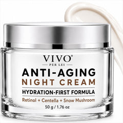 Vivo Per Lei front jar showing sleek packaging and hydration benefits