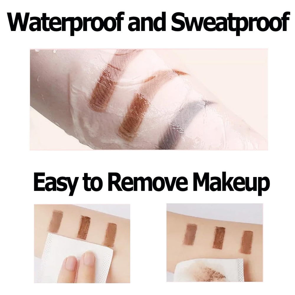 VKSpoa brush applying gel to brows for quick at-home tinting