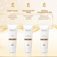 VLCC gold facial after-treatment skin showing visible smoothness and refreshed look