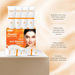 VLCC kit arranged in bathroom setting showing at-home spa convenience