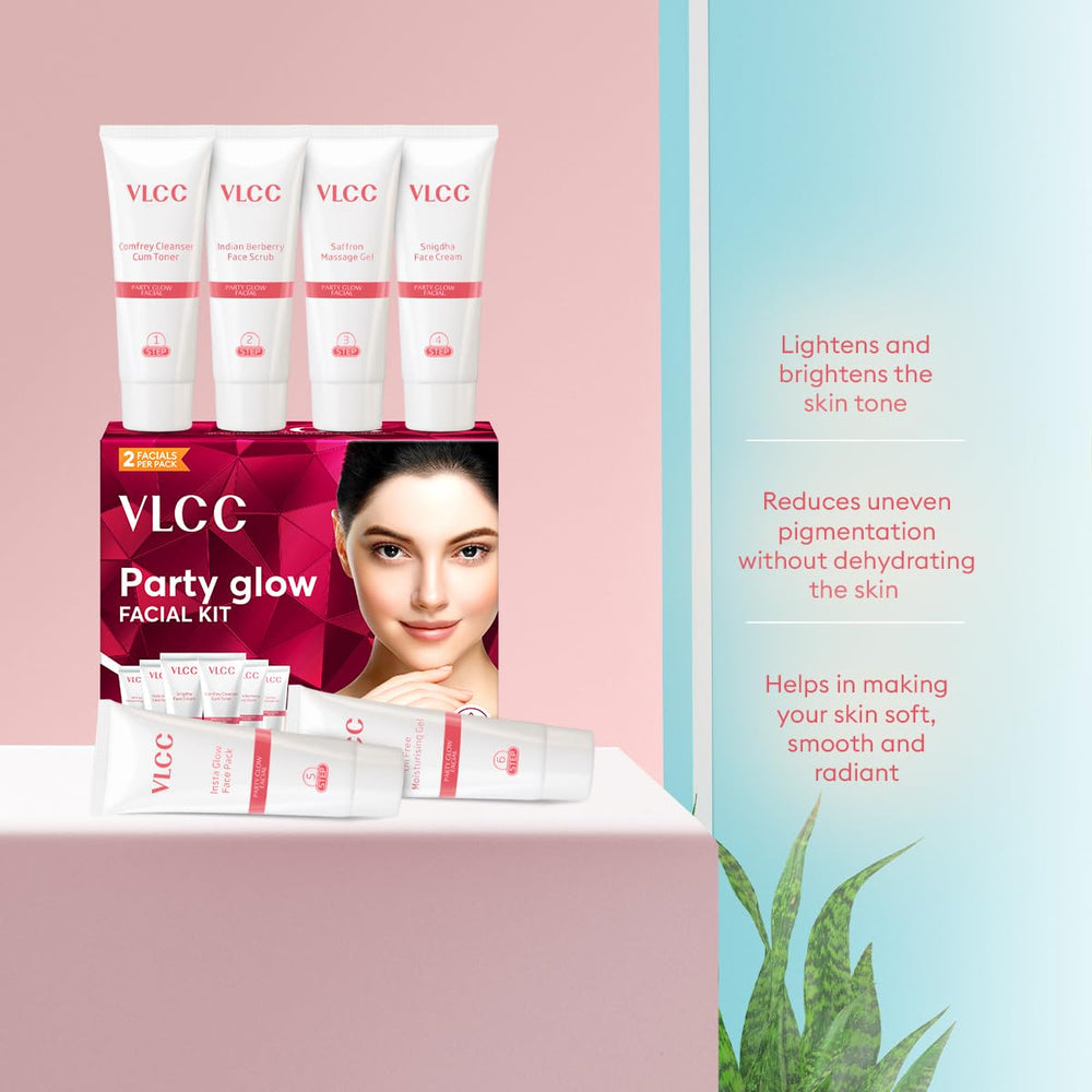 VLCC face pack applied on model illustrating even coverage benefit