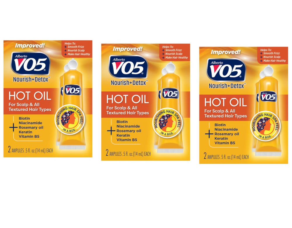 VO5 front packaging showing two-tube pack and product identity benefits
