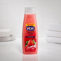 VO5 creamy lather close-up showing texture and moisturizing benefit for hair softness