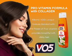 VO5 three bottles arranged to illustrate pack value and convenience