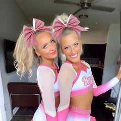 VOBOBE in use high ponytail cheer demonstrating secure fit