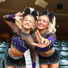 VOBOBE in use on a cheerleader ponytail demonstrating stable performance wear