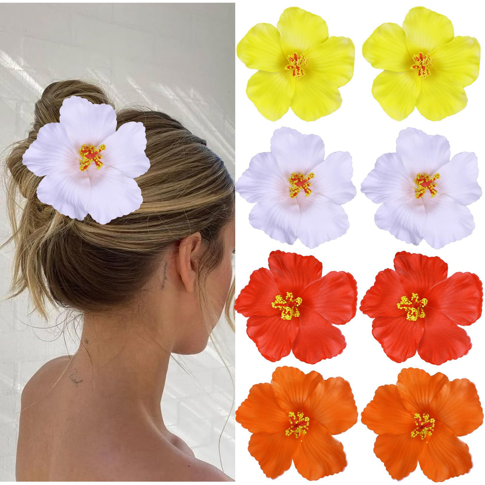 Vodolo front packaging showing 8 tropical flower clips, ready for gifting
