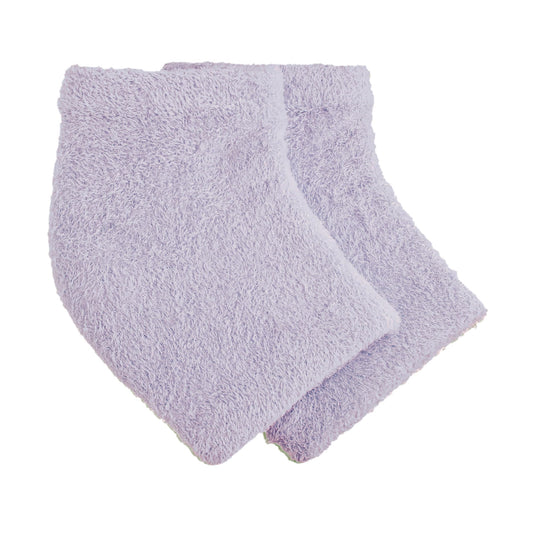 VOESH moisturizing heel socks front packaging showing product and purple color for pampering