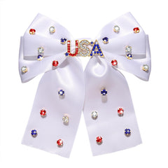 vokone front view of large bow showing patriotic design and bold silhouette