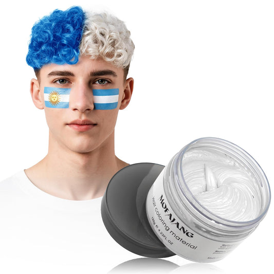 VOLLUCK jar front view showing white hair wax and easy grab