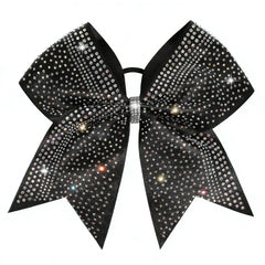 Volwiqu front view black cheer bow shows bold team-ready shine