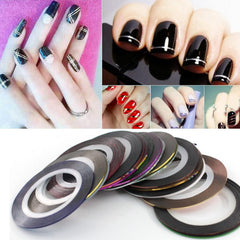 Vonrui tape applied on manicure demonstrating clean lines and precise nail design