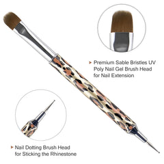 VONYA clean-up brush at cuticle edge for neat gel polish results