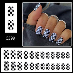 Vopintpy close-up of black white checkerboard pattern highlighting glossy finish