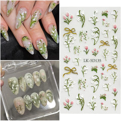 VOTACOS embossed close-up detail highlighting textured 5D floral decals