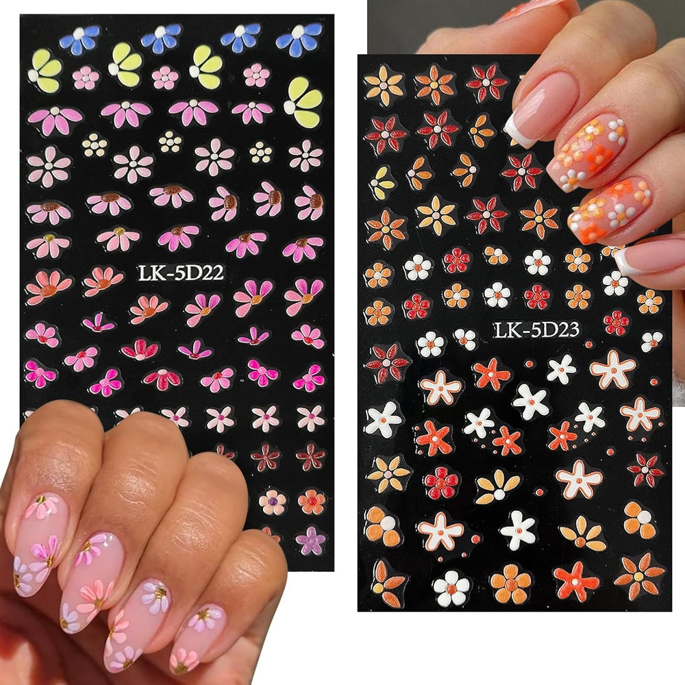 VOTACOS decal sheet beside a ruler showing sizes for accurate nail fit