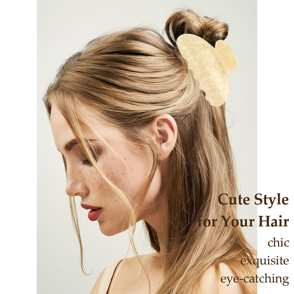 Vovii flat-lay of pink and yellow clips for mix-and-match styling benefit