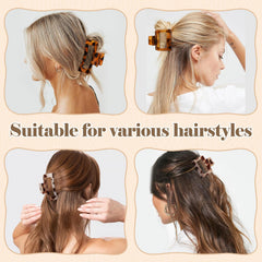 Vovii two clips in a half-up style showing layered texture and decorative lift