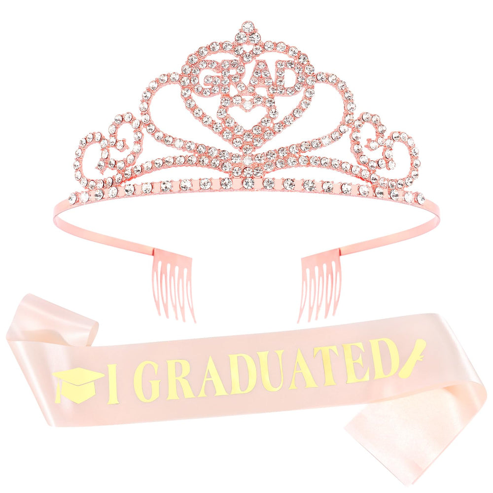 Vovii crown front view showing rose gold sparkle and confident celebration