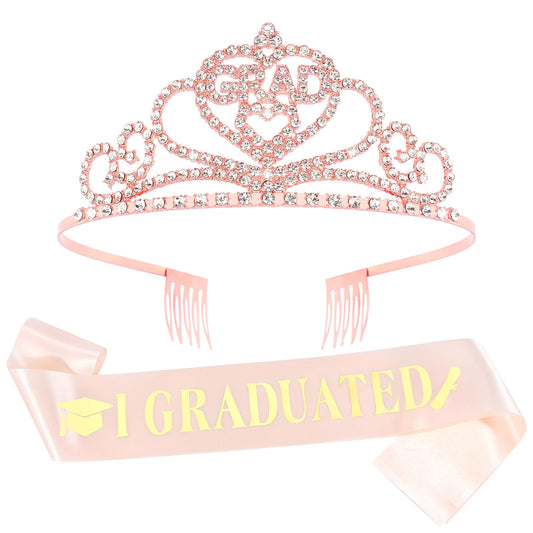 Vovii crown front view showing rose gold sparkle and confident celebration