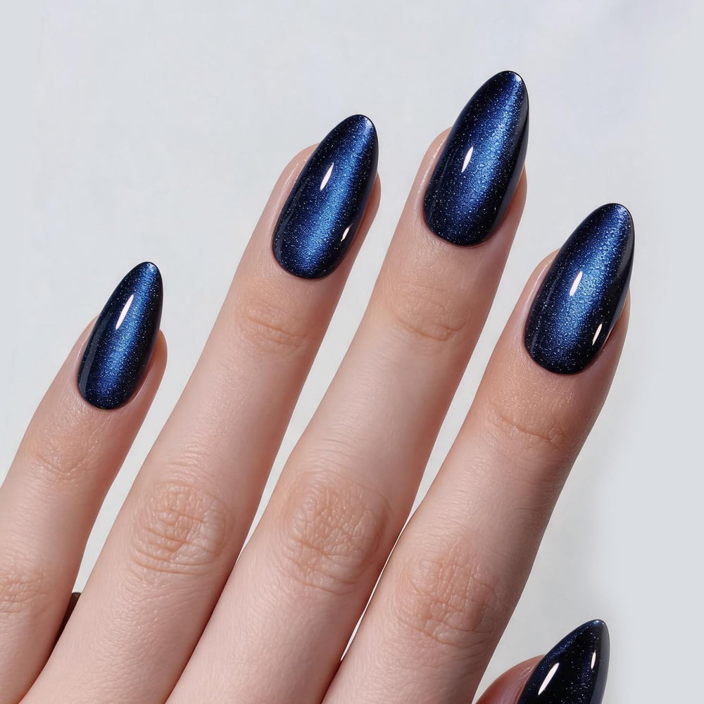 VSALON front packaging showing blue cat eye nails and benefits of salon finish