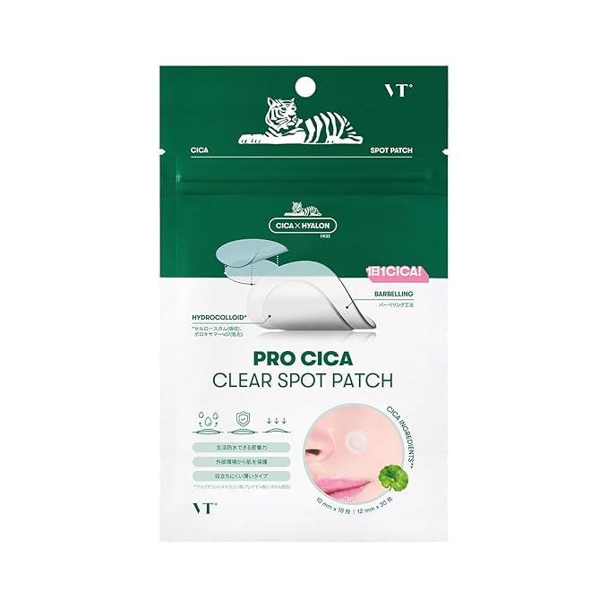 VT COSMETICS packaging front view showing 66 spot patches and benefits