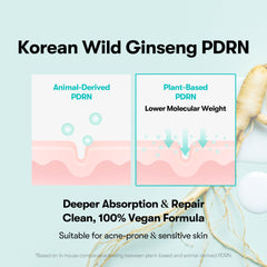 VT COSMETICS wild ginseng ingredient display showcasing plant PDRN energizing benefit