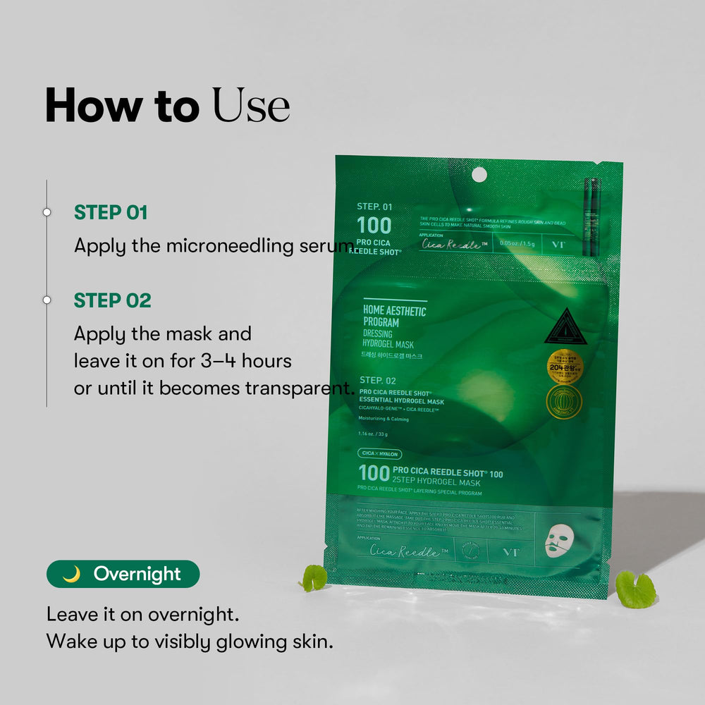 VT COSMETICS mask left on bedside table for overnight calming skincare routine